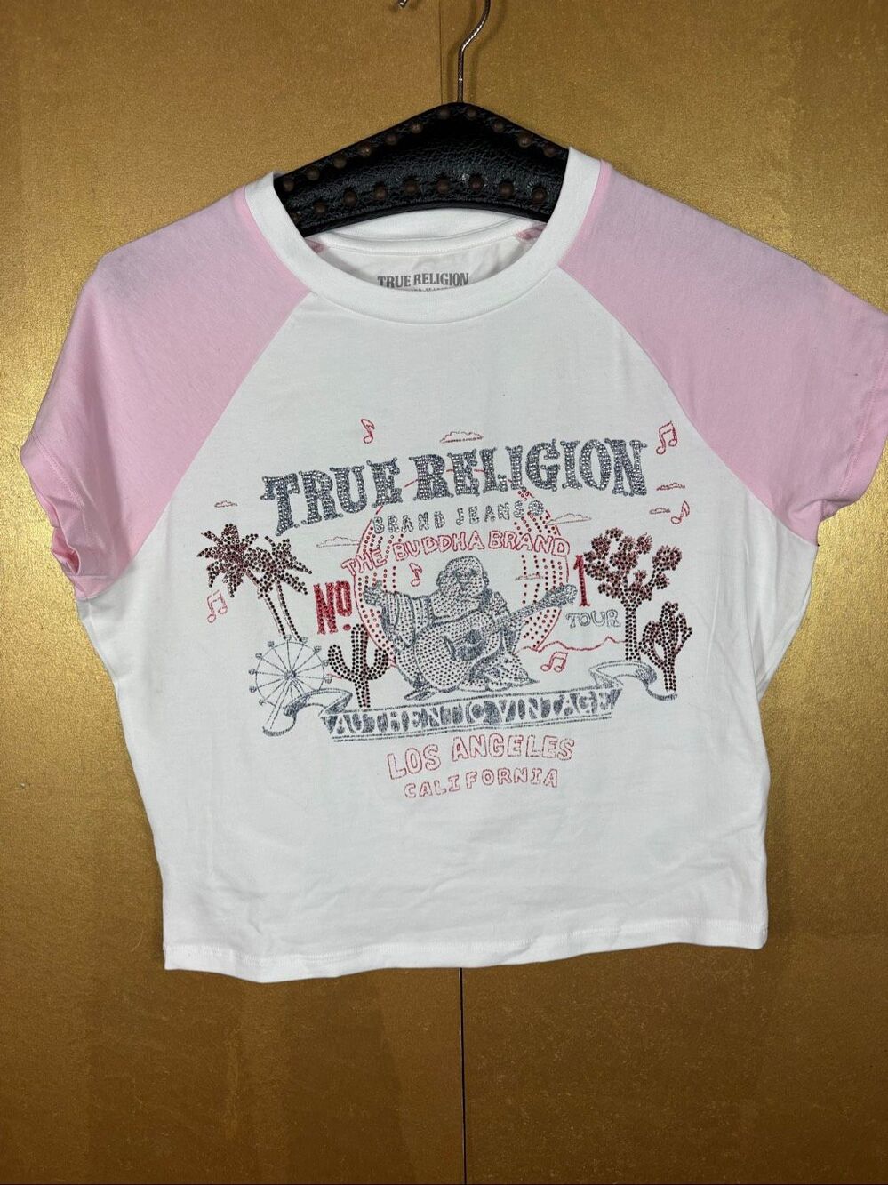 True Religion crop top Tee size M